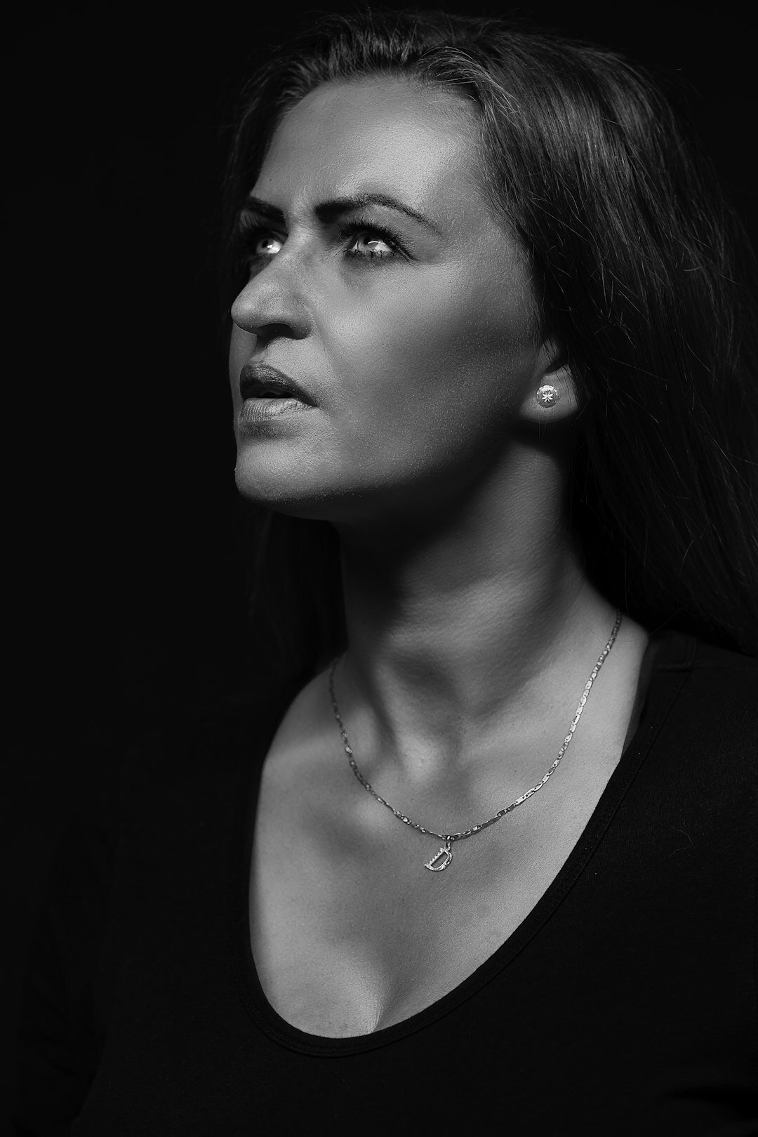 Studio portrait of a smiling Slovak woman in her forties